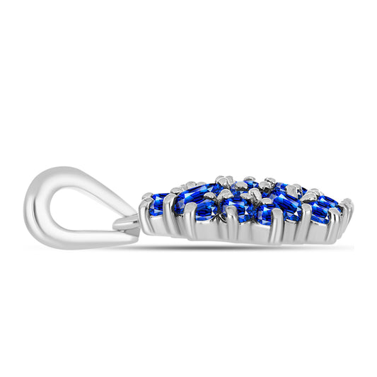 Pendente de Prata com Safira Azul Australiana