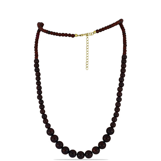 Colar de Prata com Banho de Ouro com Granada de Barton