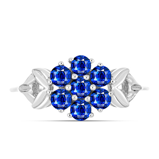 Anel de Prata com Safira Azul Australiana