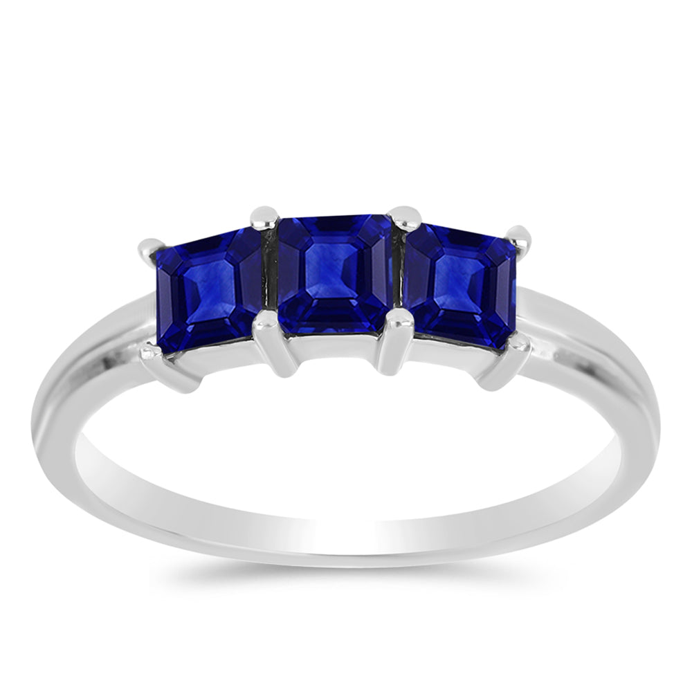 Anel de Prata com Safira Azul Australiana