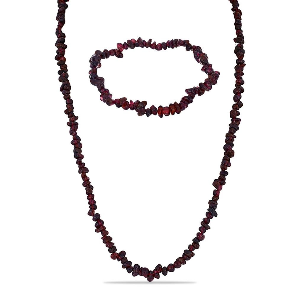 Conjunto com Granada de Barton ( Colar+Pulseira )