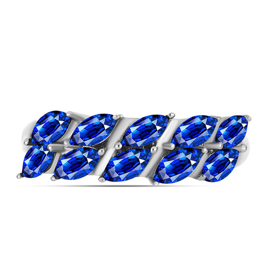 Anel de Prata com Safira Azul Australiana