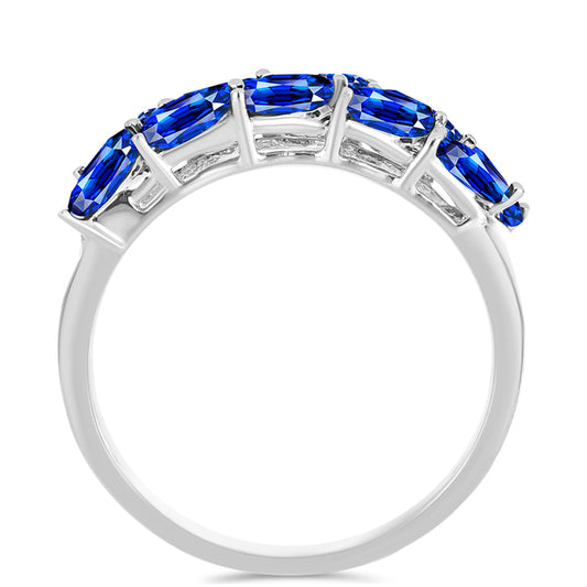 Anel de Prata com Safira Azul Australiana