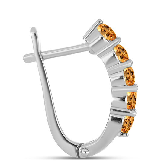 Brincos de Prata com Topázio Imperial Amarelo