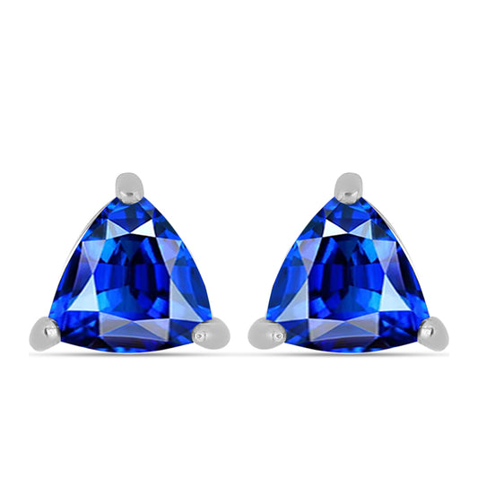 Brincos de Prata com Safira Azul Australiana