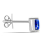 Brincos de Prata com Safira Azul Australiana