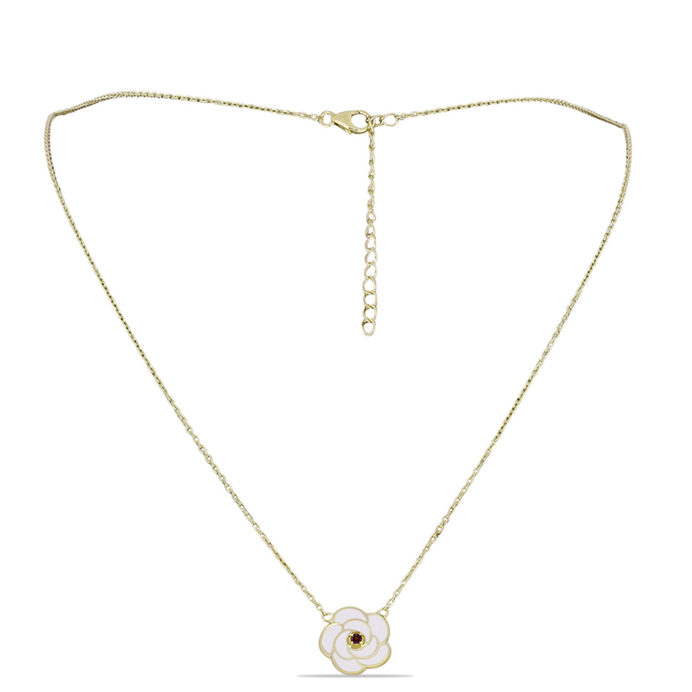 Colar de Prata com Banho de Ouro com Granada de Barton  Contraste: Cabeca de Veado (800) 1 