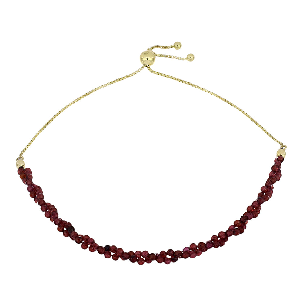 Pulseira de Prata com Banho de Ouro com Granada de Barton 1 