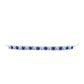 Pulseira de Prata com Safira Azul Australiana e Topázio Branco  Contraste: Cabeca de Veado (800)