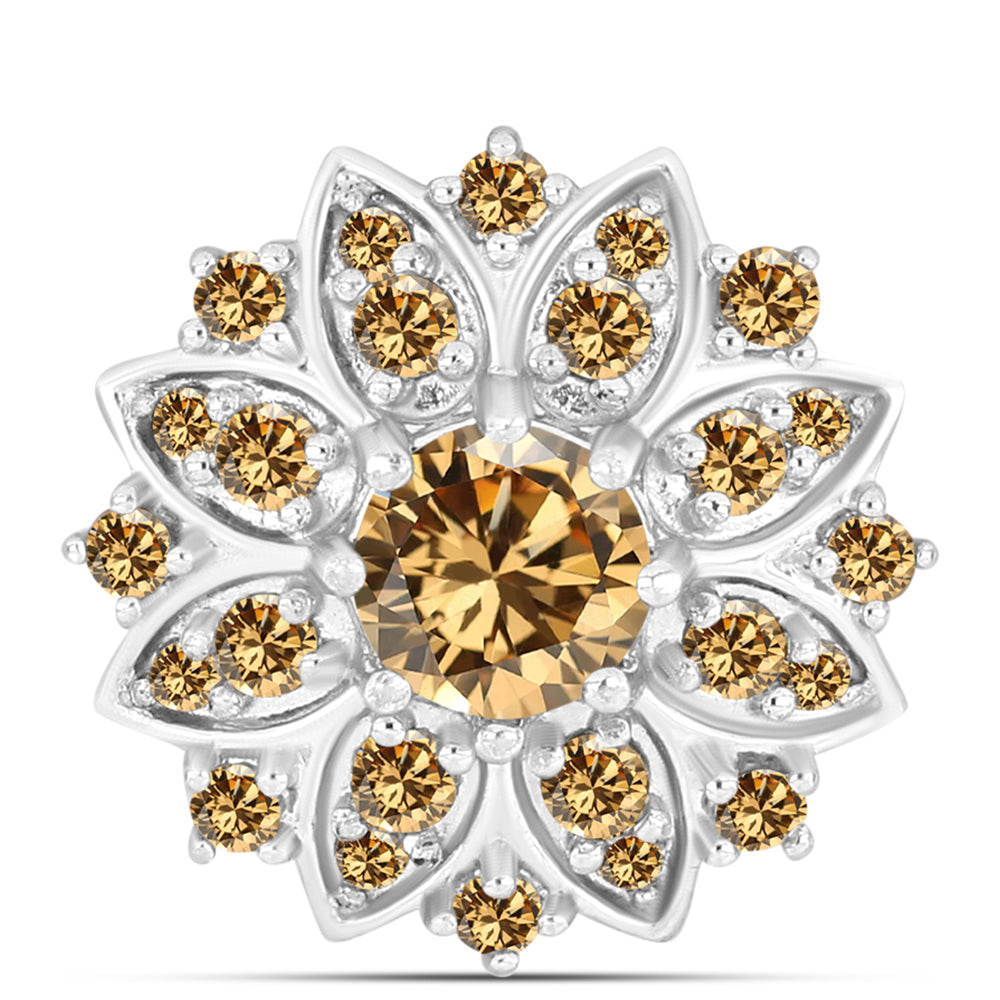 Pendente de Prata com Moissanite Champagne 1 