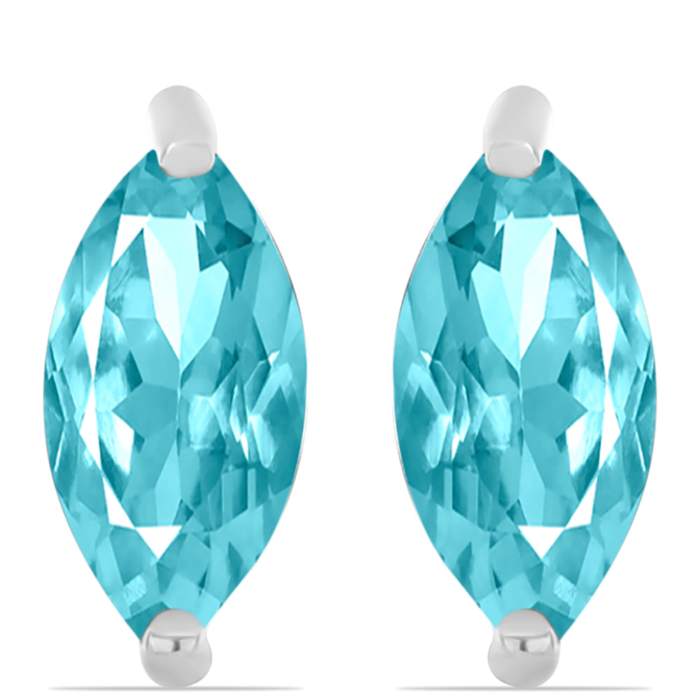 Brincos de Prata com Quartzo de Paraíba 1 