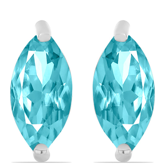 Brincos de Prata com Quartzo de Paraíba