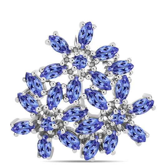 Alfinete de Prata com Tanzanite AAA  Contraste: Cabeca de Veado (800)