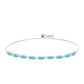 Pulseira de Prata com Quartzo de Paraíba  Contraste: Cabeca de Veado (800)