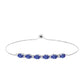 Pulseira de Prata com Tanzanite AAA e Topázio Branco  Contraste: Cabeca de Veado (800)