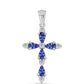 Pendente de Prata com Tanzanite AAA e Opala Branca da Etiópa