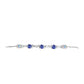 Pulseira de Prata com Tanzanite AAA e Opala Branca da Etiópa  Contraste: Cabeca de Veado (800)