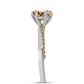 Anel de Prata com Moissanite Champagne