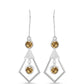 Brincos de Prata com Moissanite Champagne