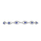 Pulseira de Prata com Tanzanite AAA e Topázio Branco  Contraste: Cabeca de Veado (800)