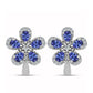 Brincos de Prata com Tanzanite AAA e Topázio Branco