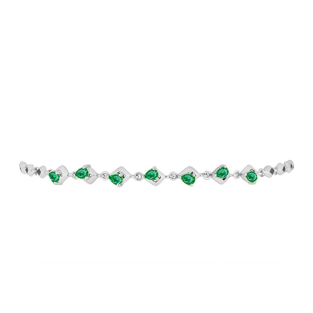 Pulseira de Prata com Granada de Kijani  Contraste: Cabeca de Veado (800) 2 