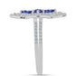 Anel de Prata com Tanzanite AAA  Contraste: Cabeca de Veado (800)