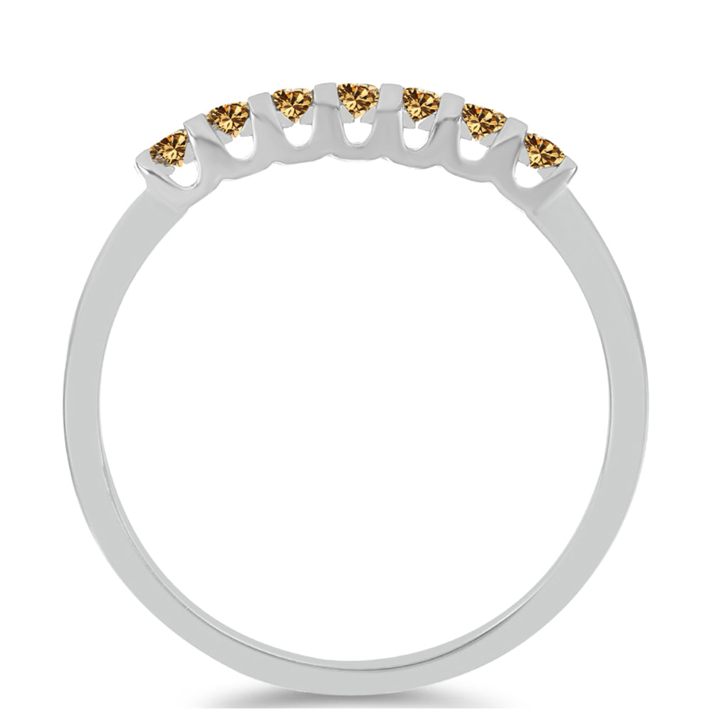 Anel de Prata com Moissanite Champagne