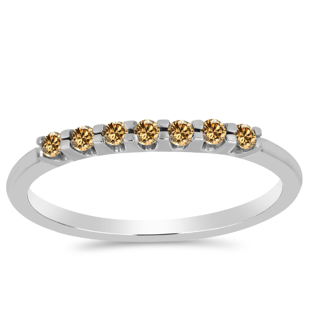 Anel de Prata com Moissanite Champagne 1 