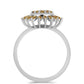 Anel de Prata com Moissanite Champagne  Contraste: Cabeca de Veado (800)