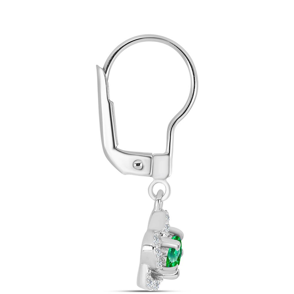 Brincos de Prata com Granada de Kijani e Topázio Branco 2 