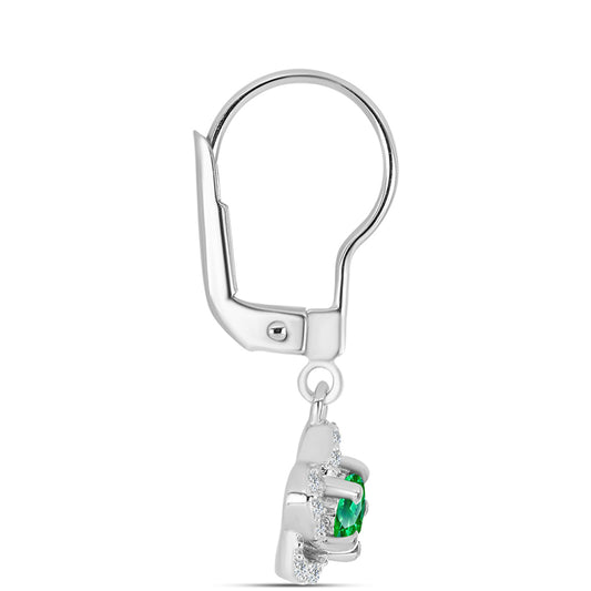 Brincos de Prata com Granada de Kijani e Topázio Branco