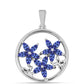 Pendente de Prata com Tanzanite AAA  Contraste: Cabeca de Veado (800)