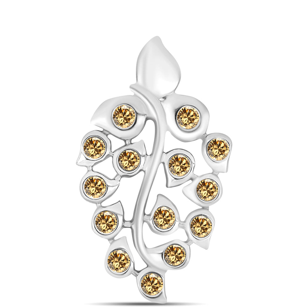 Pendente de Prata com Moissanite Champagne