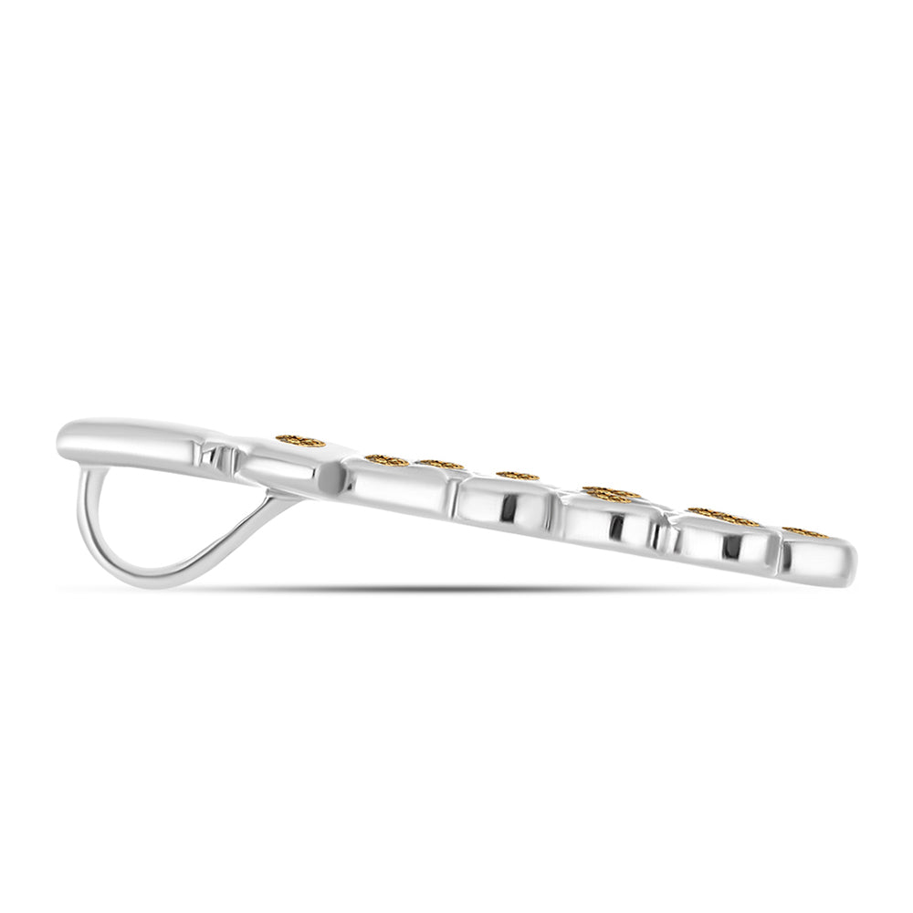 Pendente de Prata com Moissanite Champagne