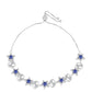 Pulseira de Prata com Tanzanite AAA e Topázio Branco  Contraste: Cabeca de Veado (800)