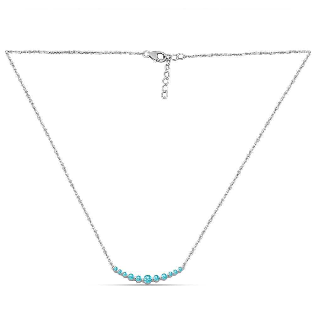 Colar de Prata com Quartzo de Paraíba  Contraste: Cabeca de Veado (800) 1 
