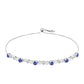 Pulseira de Prata com Tanzanite AAA e Topázio Branco  Contraste: Cabeca de Veado (800)
