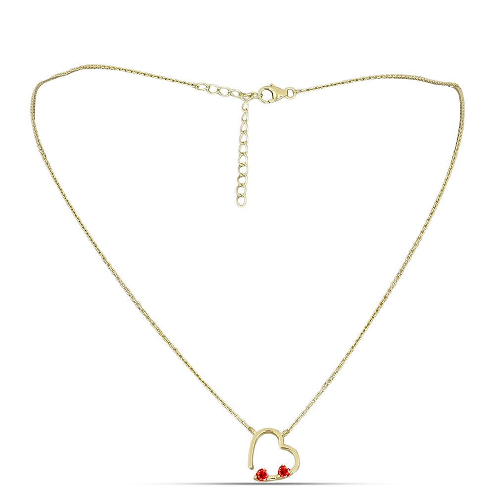 Colar de Prata com Banho de Ouro com Opala Vermelha da Etiópia de Lega Dembi  Contraste: Cabeca de Veado (800) 1 