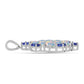 Pendente de Prata com Tanzanite AAA e Opala Branca da Etiópa