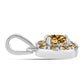 Pendente de Prata com Moissanite Champagne