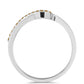 Anel de Prata com Moissanite Champagne