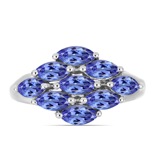 Anel de Prata com Tanzanite AAA
