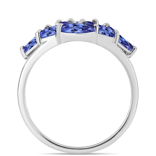 Anel de Prata com Tanzanite AAA