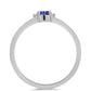 Anel de Prata com Tanzanite AAA e Topázio Branco