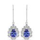 Brincos de Prata com Tanzanite AAA e Topázio Branco
