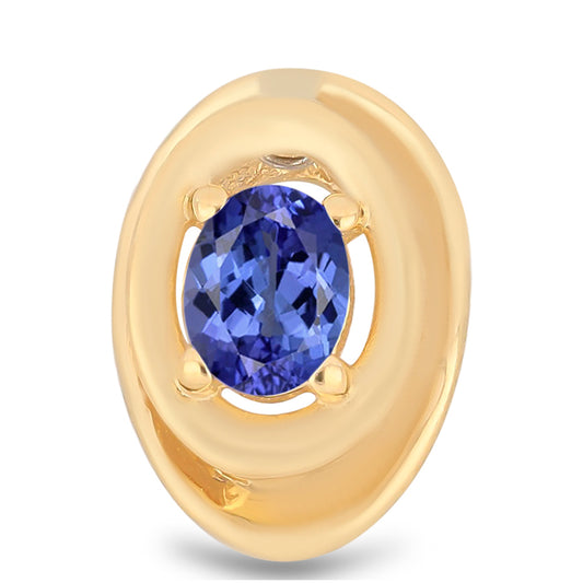 Pendente de Prata com Banho de Ouro com Tanzanite