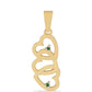 Pendente de Prata com Banho de Ouro com Diamante Verde