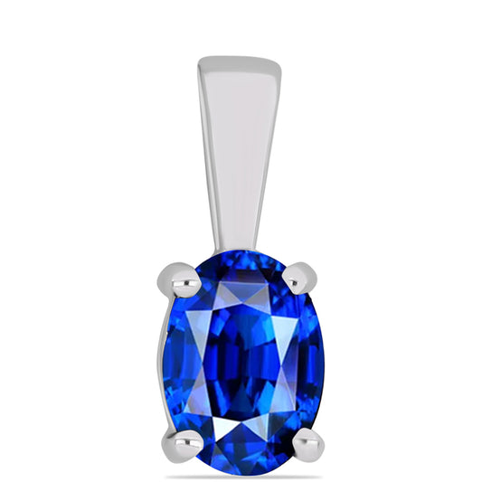 Pendente de Prata com Safira Azul Australiana