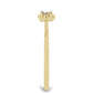 Anel de Prata com Banho de Ouro com Diamante Branco